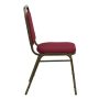 Fabric Stackable Chair in Burgundy - Image 2
