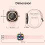 Smart Watch for Android/iOS Phones, 1.32'' 360X360 HD Full Touch Screen Smartwatch Waterproof Fitness Tracker with 24 Sports Modes Heart Rate Sleep Monitor Activity Tracker for Women (Pink) - Image 2