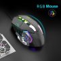 Gaming Keyboard and Mouse with Wrist Rest Shortcuts Table mat 104 Keys Blue Switches Wired USB Keyboards with Gift Package for PC Gamer Computer Desktop - Image 2