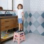 Flottian 13" Folding Step Stool for Adults and Kids Holds Up to 300 lbs,Non-Slip Folding Stools with Handle, Compact Plastic Foldable Step Stool for Bathroom,Bedroom, Kitchen,Sakura Pink,1PC - Image 6