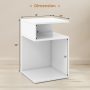S-Shaped Side Table with Unique S-shaped Frame and 2 Open Compartments - Image 4