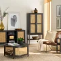 Better Homes & Gardens Springwood Caning Coffee Table, Charcoal Finish - Image 2