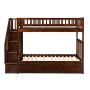 Woodland Staircase Bunk Bed Twin over Twin with Twin Size Urban Trundle Bed in Walnut - Image 4