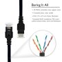 Cat6 Ethernet Cable 10 ft (1-Pack) GearIT Flat Internet Network Cable, Cat6 Patch Cords, Cat6 Cable, Cat 6 Cable, Cat 6 Ethernet Cable, RJ45 Connectors for Router, Modem - Black 10 Feet - Image 3
