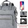 Laptop Backpack for Women Men, Travel Backpack Purse for 15.6 Inch Laptop with RFID Pocket USB Charging Port, College School Backpack Bookbag Water Resistant Carry on Bag for Office/Teacher/Work, Grey - Image 3