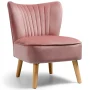 Costway Armless Accent Chair Modern Velvet Leisure Chair Single Upholstered - Image 1