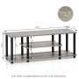 Furinno Turn-N-Tube No Tool 3-Tier Entertainment TV Stands, Gray/Black - Image 6