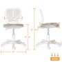 Armless Study Chair Mesh Desk Task Chair Kids Student Study in Home School - Image 4