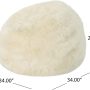 Christopher Knight Home Marcy Modern 3 Foot Faux Fur Bean Bag(Cover Only), Taupe - Image 6