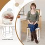 24 Inch Bar Stool Set of 2 with Padded Seat Cushions and Wood Legs - Image 6
