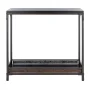 SAFAVIEH Dinesh Console Table With Storage Shelf Black / Dark Walnut - Image 2