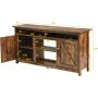 60 Inch Industrial Fireplace TV Stand with Shelve and Cabinet for TVs Up to 65 Inches - Image 3