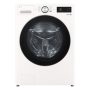 LG - 5.0 Cu. Ft. High-Efficiency Stackable Smart Front Load Washer with Steam and TurboWash 360° - Alpine White - Image 1