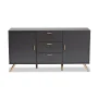 Baxton Studio Kelson Modern and Contemporary Dark Grey and Gold Finished Wood 2-Door Sideboard Buffet - Image 4