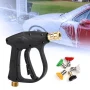 1/4" High Pressure Washer Gun 4000 PSI Car Wash Foam Spray Short Wand w/ Nozzle - Image 4