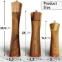 Salt and Pepper Grinder Acacia Wooden Spice Pepper Mill with Strong Adjustable Ceramic Grinder Kitchen Cooking Tools - 10 inch 1Pcs - Image 5