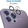 Entronix Clear Tempered Glass Screen Protector for Apple iPhone 14 Pro Max, Camera Lens Protector with Shatter Resistant Tempered Glass, 2-Pack - Image 5