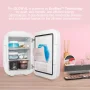 Cooluli - Glow Beauty 4L Mini Fridge with Mirror LED - White - Image 3