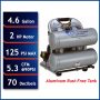 4620AC Ultra Quiet and Oil-Free 2.0 Hp, 4.6 Gal. Aluminum Twin Tank Electric Portable Air Compress - Image 1
