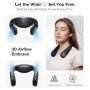 TORRAS - COOLiFY Air Instant Cooling and Heat Therapy Ultra-Light Personal Cooling Bladeless Portable Neck Fan - Midnight Black - Image 3