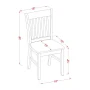 East West Furniture Oxford 3-piece Wood Dinette Table and Chair Set in Mahogany - Image 6