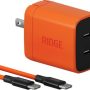 The Ridge Wallet - Wall Charger Set - 45W - Basecamp Orange - Image 1