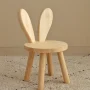 Wooden Step Stool Children Toddler Chair Kids Desk Chair with Non-Slip Foot Mat Wood Wax Oil Craft Sensory Table for Kids Playroom Classroom Boys Girls Age 2+ - Image 1
