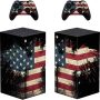 Whole Body Protective Vinyl Skin Decal Cover for Microsoft Xbox Series X Console Wrap Sticker Skins with Two Free Wireless Controller Decals (Red) - Image 3