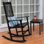 Cambridge Casual Alston Black Wood Outdoor Side Table - Image 2