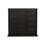 Black 3-Column Tall Cabinet, CD Rack Storage Cabinet, CD Storage Cabinet, DVD Storage Cabinet with 21-Adjustable Shelves - Image 3