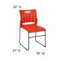 Plastic Stackable Chair in Orange - Image 3