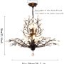 Garwarm 8-Light Vintage K9 Crystal Chandeliers Ceiling Lights Crystal Pendant Lighting Ceiling Light Fixtures Chandeliers Lighting for Living Room Bedroom Restaurant Porch Chandelier(Gold) - Image 2
