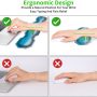 Keyboard Mouse Pad Set, Large Gaming Mouse Pad + Keyboard Wrist Rest Support + Mouse Wrist Cushion + Coaster, 4 in 1 Non-Slip Rubber Base, 31.5"x 11.8" Extended Desk Mat for Office, Sea Turtle - Image 5