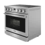 Thor Kitchen - 36 in. Wide 5 Elements 6.0 Cu. Ft. Freestanding Electric Convection Range - Silver - Image 2