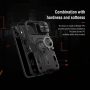 HSCC666 Case for iPhone 13 with Camera Cover & Kickstand, CamShield Armor Shockproof Impact-Resistant Case Protection Cover Built-in 360° Rotate Ring Stand (Black) - Image 5