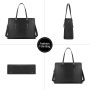 Laptop Bag for Women 15.6 Inch Crocodile Leather Tote Bag Water-resistant Work Briefcase Business Computer Shoulder Bag for Travel Teacher Nurse Professional Handbag,Black - Image 6