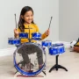 Best Choice Products 11-Piece Kids Starter Drum Set w/ Bass Drum, Tom Drums, Snare, Cymbal, Stool, Drumsticks - Blue - Image 2