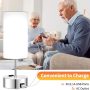 Touch Control Table Lamp Daylight White, 3 Way Dimmable Bedside Lamp with 2 Fast Charging USB Ports and Power Outlet, USB Lamp, Nightstand Lamp for Bedroom, 60W Equivalent LED Bulb Included - Image 6