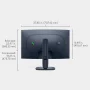 Alienware - AW3225DM 32" VA LED Curved QHD 180Hz 1ms FreeSync Gaming Monitor with HDR (HDMI, DisplayPort, USB) - Interstellar Indigo - Image 2