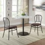 Mainstays 3-Piece Marble Table Top Indoor Dining Bistro Set, Black and Gray - Image 2
