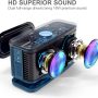 DOSS Bluetooth Speaker, SoundBox Plus Portable Wireless Bluetooth Speaker with 16W HD Sound and Deep Bass, Wireless Stereo Pairing, 20H Playtime, Wireless Speaker for Home, Outdoor, Trave - Blue - Image 3