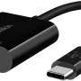 Belkin - 3.5mm Audio & USB-C Adaptor - Fast Charge Compatible USB-C Audio Adaptor for iPad Pro, Galaxy, Pixel, OnePlus & More - Black - Image 4