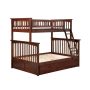 Columbia Bunk Bed Twin over Full with Twin Size Urban Trundle Bed in Walnut - Image 5
