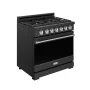 36 in. Wide 6 Burner Gordon Ramsay Series by Thor Kitchen 6.0 Cu.Ft Freestanding Gas Range with Stainless Steel Hardware - Black - Image 4