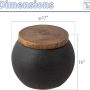 AQUILLA Rustic Concrete Side Table, 17 Inch Jar Small End Table, Round Accent Side Table for Living Room - Image 2