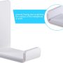Weewooday 4 Pieces Headphone Hanger Headset Stand Holder Adhesive Wall Mount Headphone Hook for Desk Acrylic Gaming Earphones Hanger with Glues for Earphone Controller(White) - Image 3