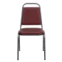 Flash Furniture Hercules Series Trapezoidal Vinyl Banquet Stacking Chairs, Set of 4, Brown Vinyl/Copper Vein Frame - Image 4