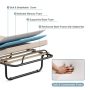 Portable Memory Foam Folding Bed with Mattress Rollaway Cot Beige Made in Italy - Image 6