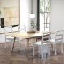 Set of 2 Wood Dining Chairs with Solid Rubber Wood Legs - Image 2