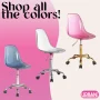 Urban Shop Office Chair, Acrylic and Metal Frame, Hot Pink - Image 4